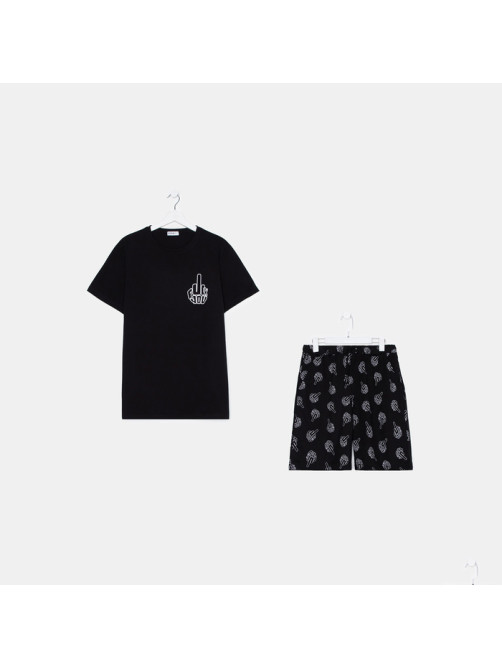 Пижама мужская KAFTAN F*ck you, размер 56, чёрная