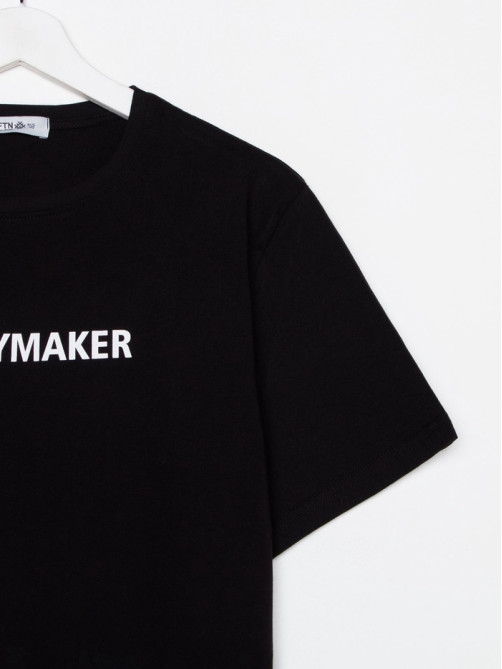 Пижама мужская (футболка, шорты) KAFTAN Moneymaker, размер 56, чёрная