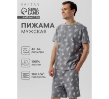 Пижама мужская (футболка, шорты) KAFTAN Tiger, размер 54