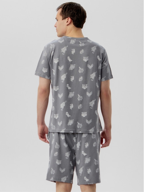 Пижама мужская (футболка, шорты) KAFTAN Tiger, размер 48