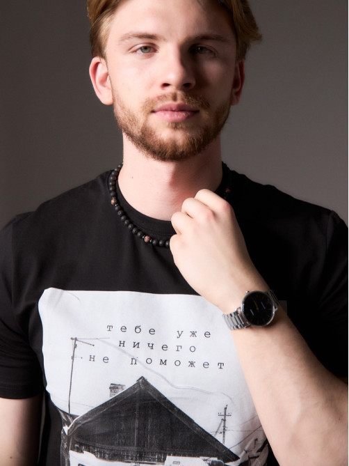 Футболка KAFTAN «Помощь», размер 52, чёрная