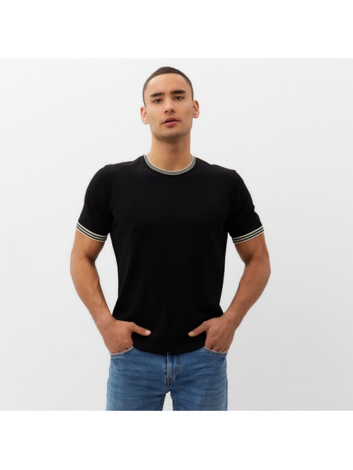 Джемпер мужской MINAKU: Knitwear collection, размер 46, чёрный
