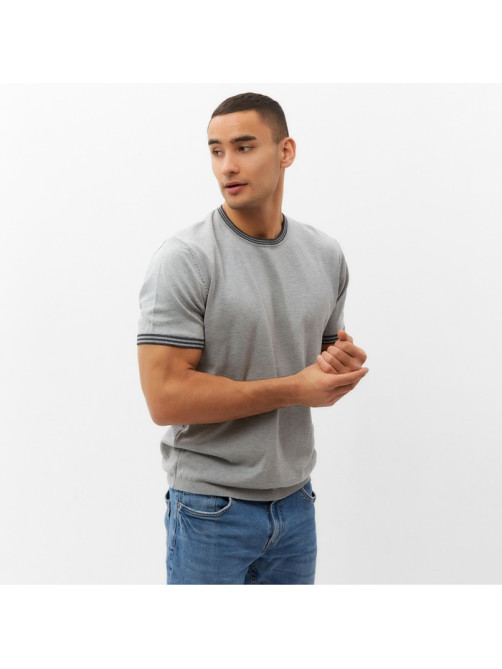 Джемпер мужской MINAKU: Knitwear collection, размер 44, цвет серый меланж