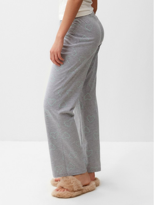 Брюки прямые домашние женские KAFTAN Fresh, размер 40-42, серые