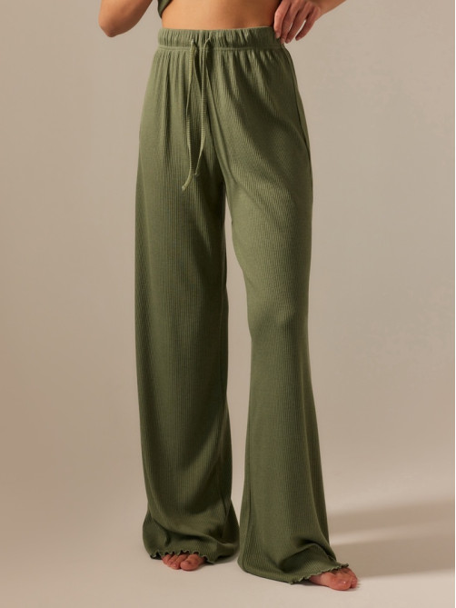 Брюки домашние женские SL HOME Soft Home, размер 48 (XL), цвет оливковый