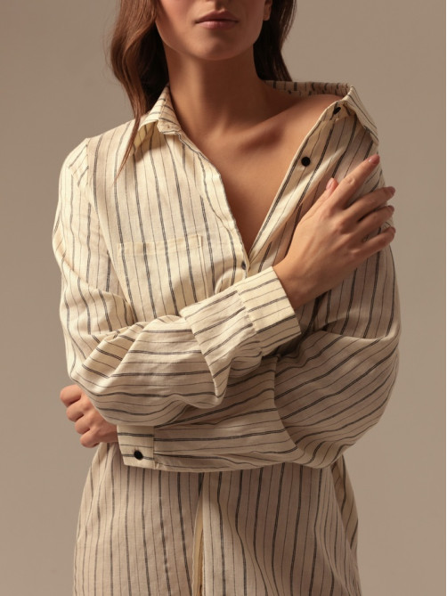 Сорочка ночная женская SL HOME Linen, размер 48 (XL)