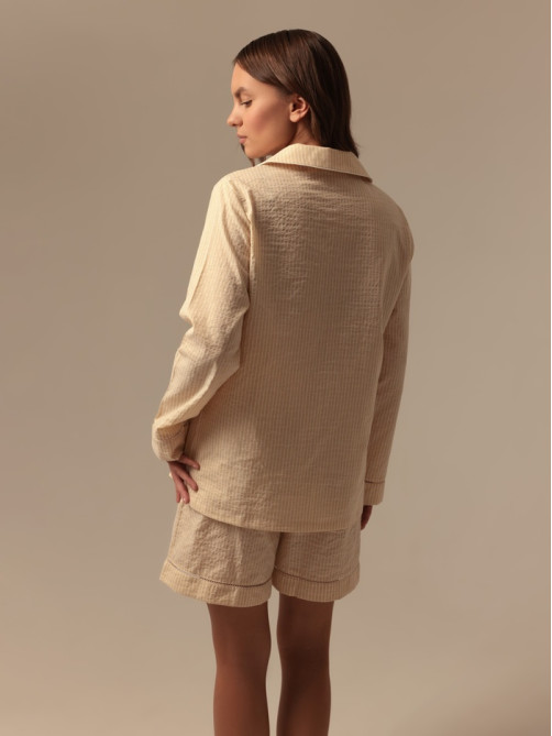 Сорочка ночная женская SL HOME Basic, размер 48 (XL), бежевая