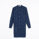 Сорочка ночная женская KAFTAN «Горошек», синяя, размер 44-46