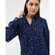 Сорочка ночная женская KAFTAN «Горошек», синяя, размер 44-46