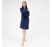 Сорочка ночная женская KAFTAN «Горошек», синяя, размер 44-46
