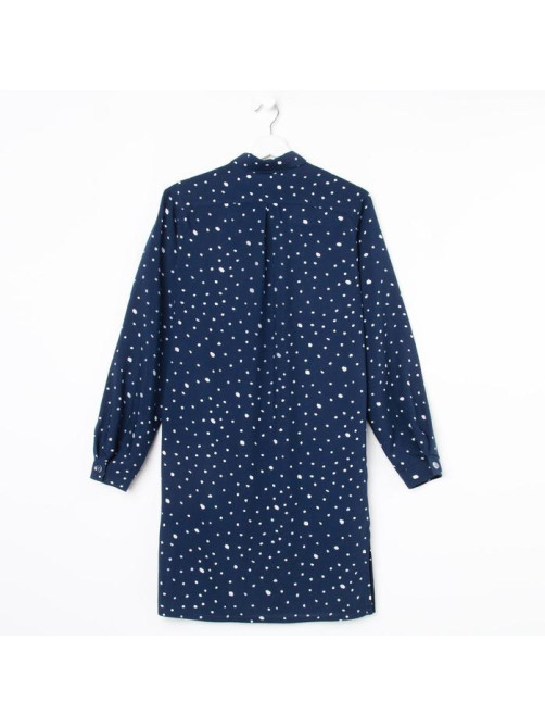 Сорочка ночная женская KAFTAN «Горошек», синяя, размер 44-46