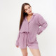 Пижама женская (рубашка, шорты) KAFTAN, сиреневая, размер 44-46