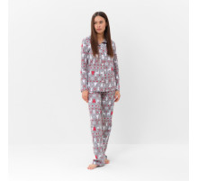 Пижама новогодняя женская (рубашка, брюки) KAFTAN «Скандинавия», размер 44-46