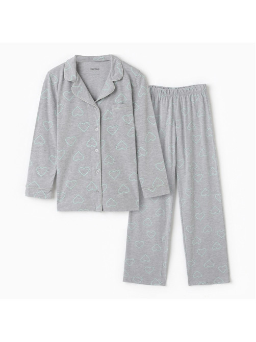 Пижама женская (рубашка, брюки) KAFTAN Fresh, размер 48-50, серая