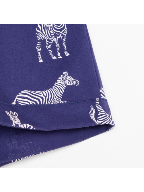 Пижама женская (рубашка, шорты) KAFTAN Zebra, размер 44-46, синяя