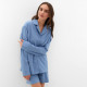 Пижама женская (рубашка, шорты) KAFTAN Basic, размер 48-50, голубая