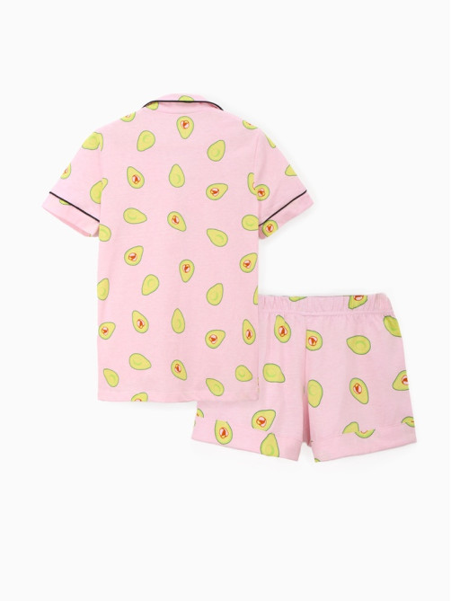 Пижама женская (рубашка, шорты) KAFTAN Avocado, размер 48-50, розовая