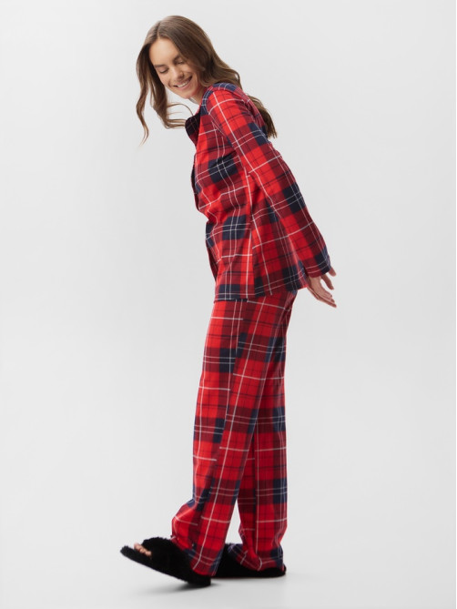 Пижама новогодняя женская (рубашка, брюки) KAFTAN Christmas, размер 40-42