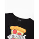 Пижама женская (футболка, брюки) KAFTAN Pizza, размер 48-50, чёрная