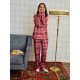 Пижама женская (рубашка, брюки) KAFTAN Red, размер 40-42