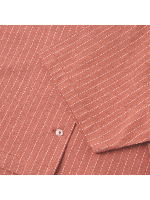 Пижама женская (рубашка, шорты) KAFTAN «Полоска», размер 40-42, цвет коралл