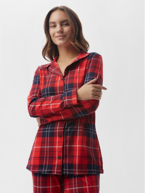 Пижама новогодняя женская (рубашка, брюки) KAFTAN Christmas, размер 48-50