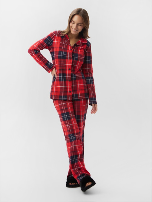 Пижама новогодняя женская (рубашка, брюки) KAFTAN Christmas, размер 40-42