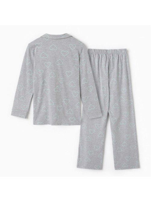 Пижама женская (рубашка, брюки) KAFTAN Fresh, размер 52-54, серая