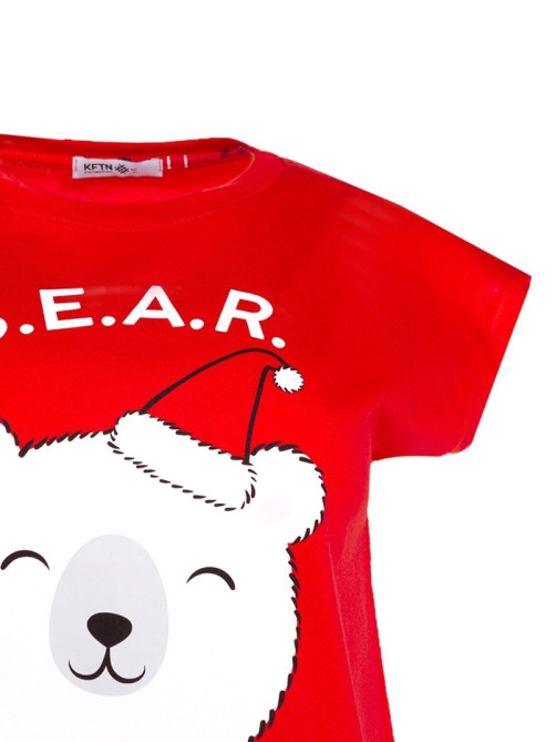 Пижама новогодняя женская (футболка, брюки) KAFTAN Bear, размер 40-42