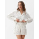 Пижама женская (рубашка, шорты) KAFTAN, размер 40-42, белая