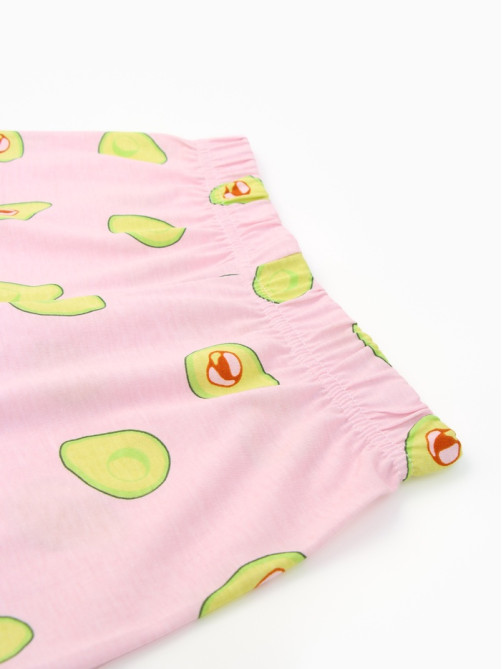 Пижама женская (рубашка, шорты) KAFTAN Avocado, размер 40-42, розовая