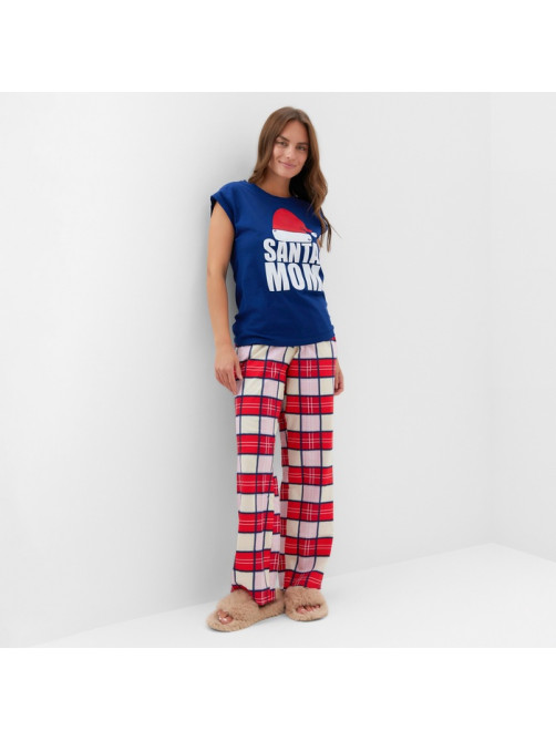 Пижама новогодняя женская (футболка, брюки) KAFTAN Santa team, размер 40-42 49