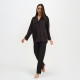 Пижама женская (рубашка, брюки) KAFTAN «Треугольники», чёрная, размер 40-42