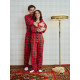 Пижама новогодняя женская (рубашка, брюки) KAFTAN «Клетка», размер 44-46