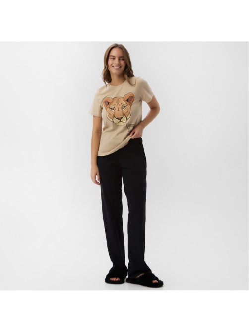Пижама женская (футболка, брюки) KAFTAN Lion, размер 44-46