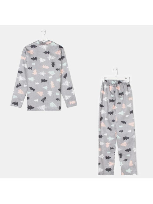 Пижама женская (рубашка, брюки) KAFTAN «Елки», размер 40-42