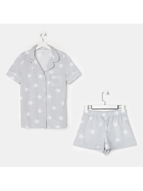 Пижама женская (рубашка, шорты) KAFTAN Star, размер 48-50