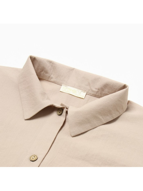 Пижама женская (рубашка, шорты) KAFTAN, размер 40-42, бежевая
