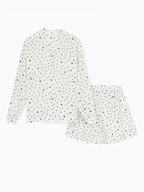 Пижама женская (рубашка, шорты) KAFTAN, размер 40-42, белая