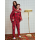 Пижама новогодняя женская (рубашка, брюки) KAFTAN «Клетка», размер 48-50