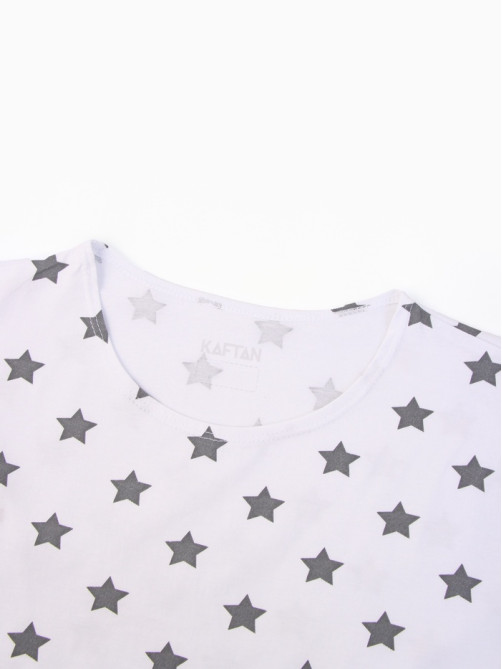 Пижама женская (футболка, шорты) KAFTAN Star, размер 44-46, серая