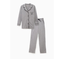 Пижама женская (рубашка, брюки) KAFTAN Sweat home, размер 40-42, серая