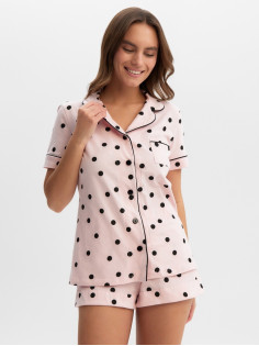 Пижама женская (рубашка, шорты) KAFTAN Cute, размер 40-42