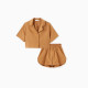 Пижама женская (рубашка, шорты) KAFTAN «Полоска», размер 44-46, цвет охра