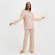 Пижама женская (рубашка, брюки) KAFTAN «Треугольники», молочная, размер 44-46
