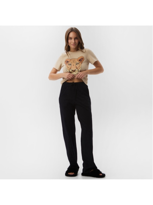 Пижама женская (футболка, брюки) KAFTAN Lion, размер 44-46
