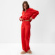 Пижама женская (рубашка, брюки) KAFTAN «Леопард», красная, размер 48-50