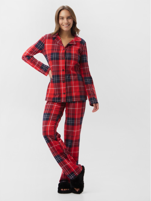 Пижама новогодняя женская (рубашка, брюки) KAFTAN Christmas, размер 48-50