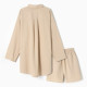 Пижама женская (рубашка, шорты) KAFTAN, размер 40-42, бежевая