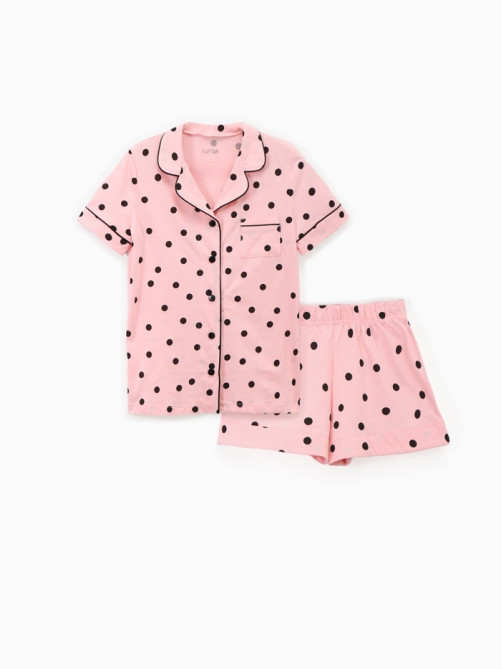 Пижама женская (рубашка, шорты) KAFTAN Cute, размер 40-42